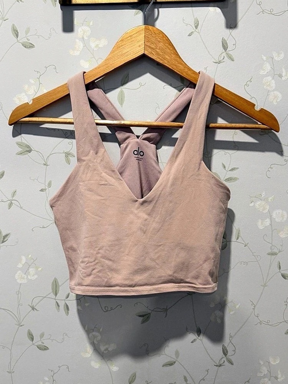 Alo Pink Crop Tank Top Size Small
